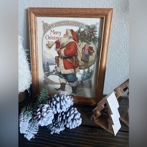 Vintage Americana Santa print